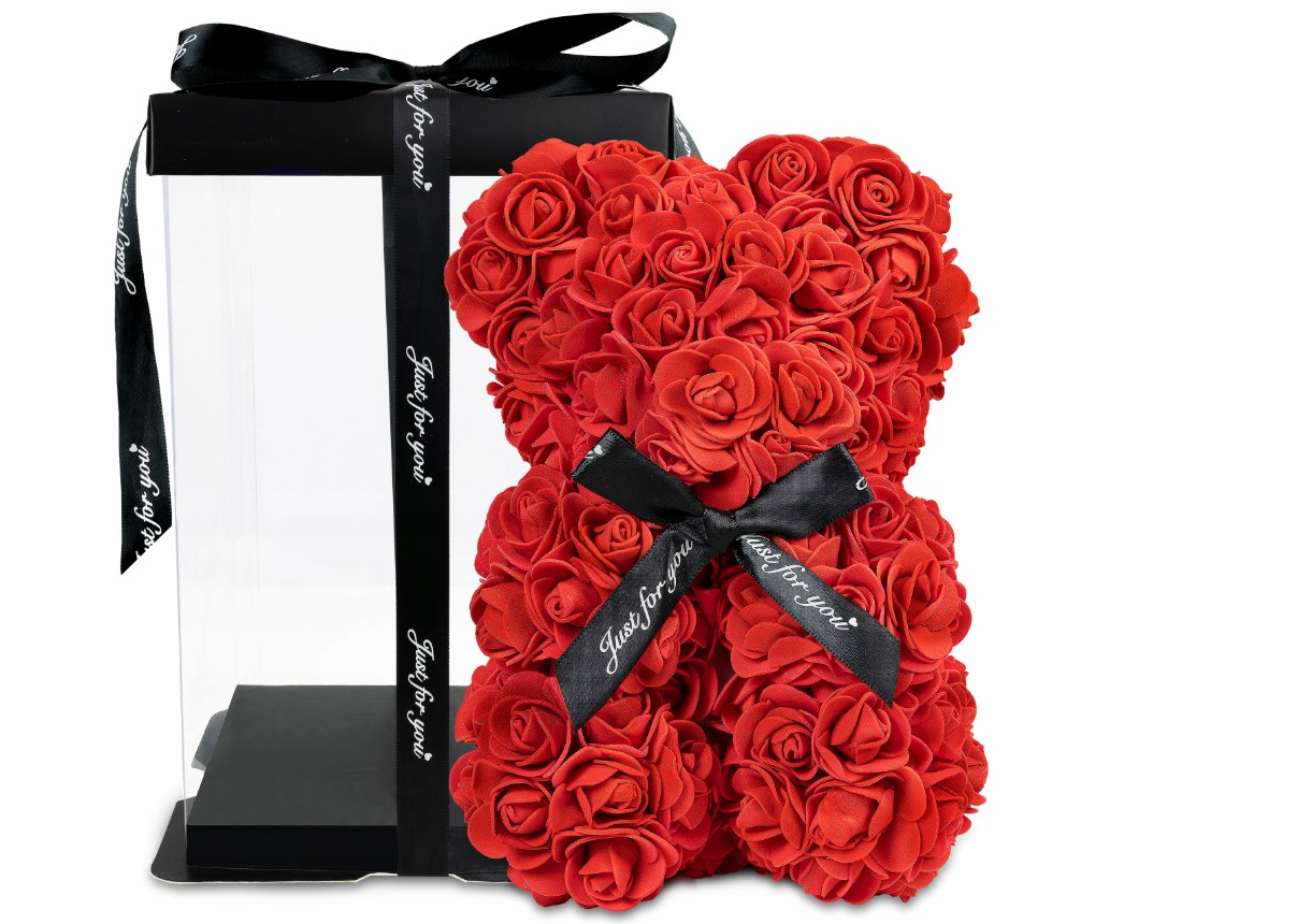 Miś wiecznej miłości z róż